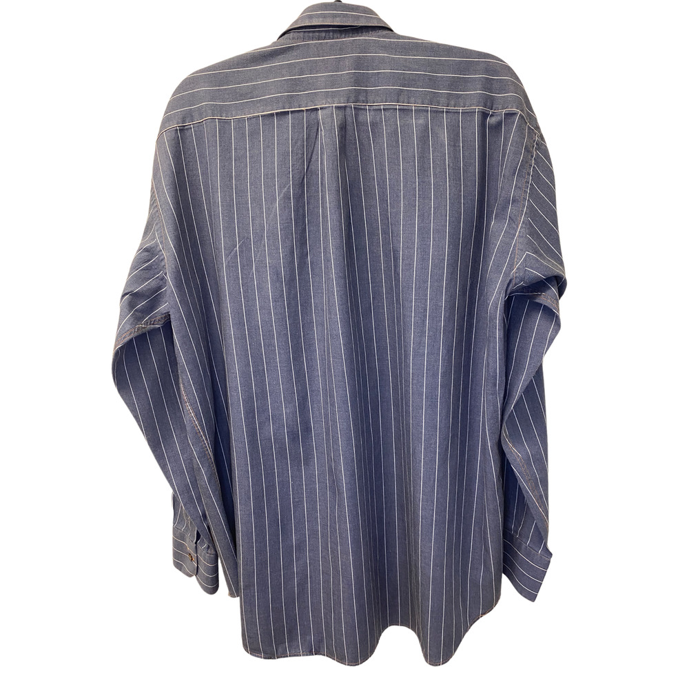 Bullock & Jones Men's Blue/White Dress Shirt Size XL